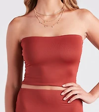 Smooth Silhouette Crop Tube Top