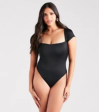 Smooth Silhouette Short Sleeve Bodysuit