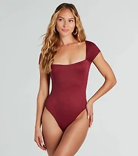 Smooth Silhouette Short Sleeve Bodysuit