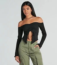 Day To Off-The-Shoulder Crop Top