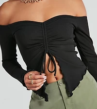 Day To Off-The-Shoulder Crop Top