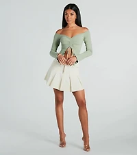 Day To Off-The-Shoulder Crop Top