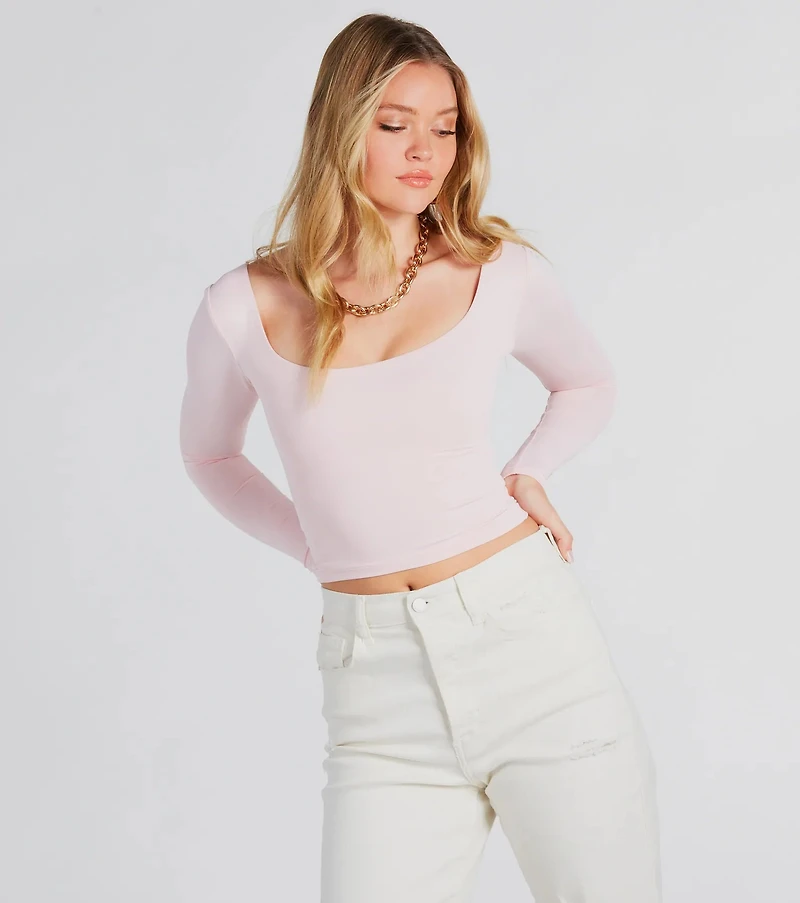 Clean Lines Scoop Neck Seamless Top