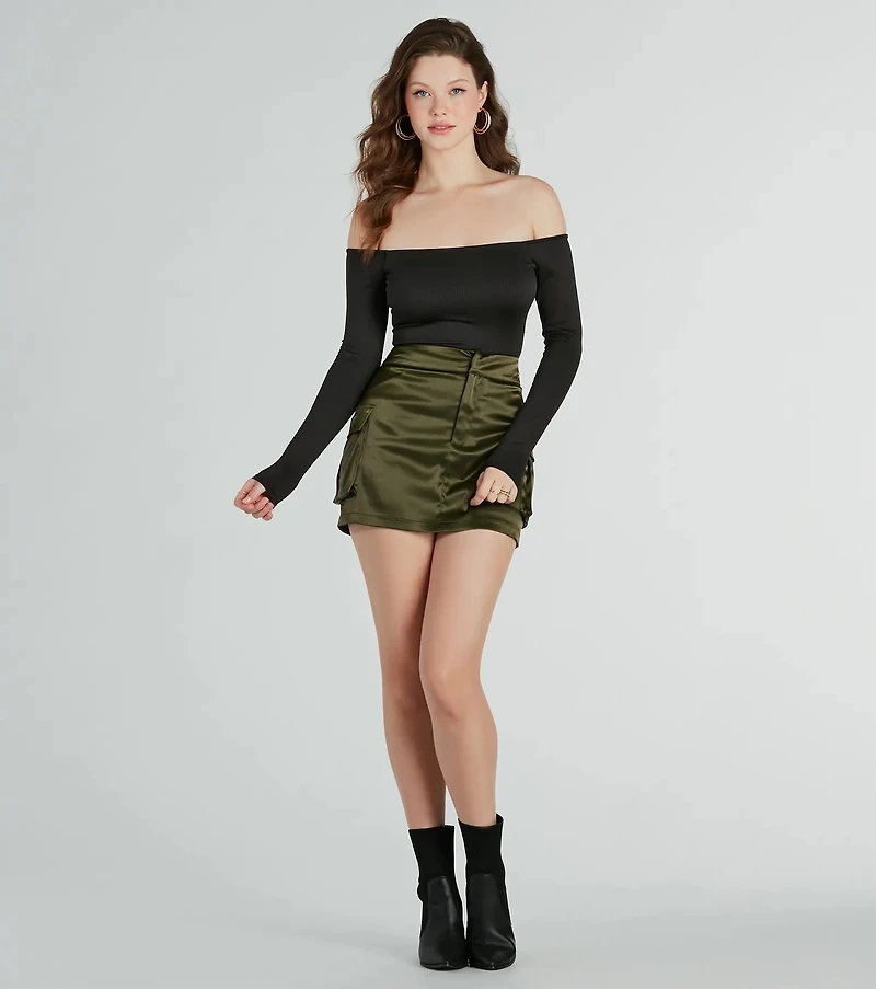 Simply Elevated Off-The-Shoulder Smooth Knit Top