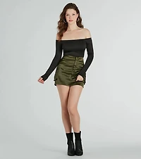 Simply Elevated Off-The-Shoulder Smooth Knit Top