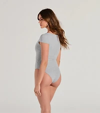 Trendy Vibe Hook And Eye Ribbed Knit Bodysuit