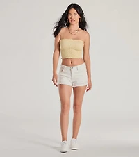 Sunshine Babe Ditsy Floral Cropped Tube Top