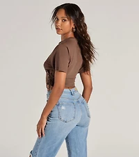 Rough Rider Lace-Up Graphic Tee