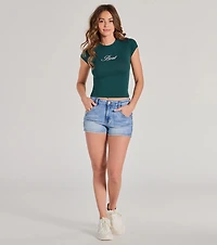 Brat Cropped Graphic Tee