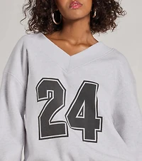 Graphic Oversized Pullover Sweatshirt