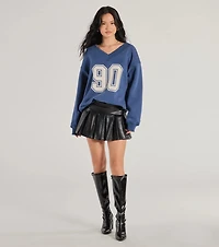 Graphic Oversized Pullover Sweatshirt