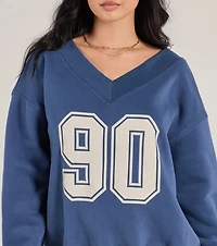 Graphic Oversized Pullover Sweatshirt
