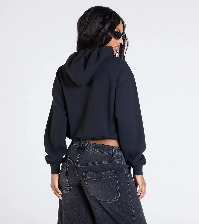 New York Bubble Crop Hoodie