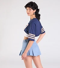 Go Team Varsity Graphic Crop Tee