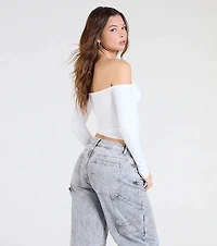 Simply Elevated Off-The-Shoulder Smooth Knit Top