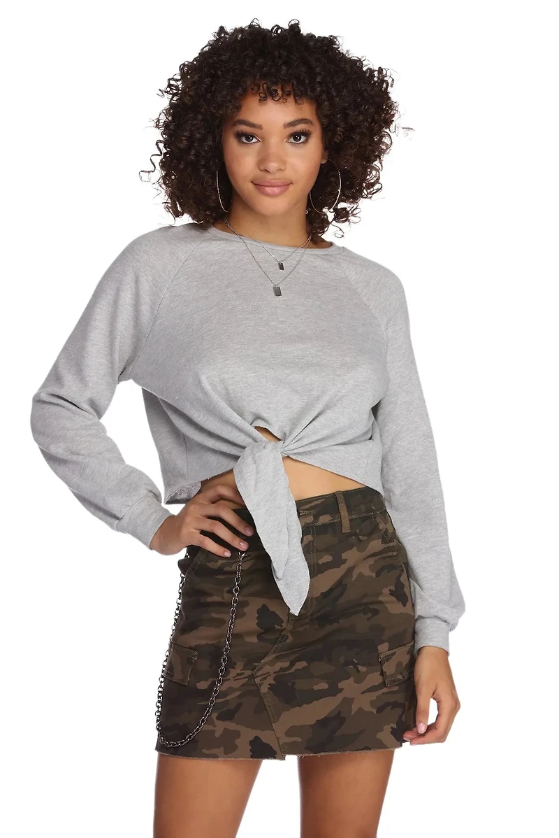 Knotty Intentions Cropped Sweatshirt