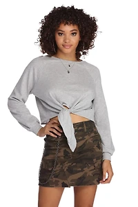 Knotty Intentions Cropped Sweatshirt