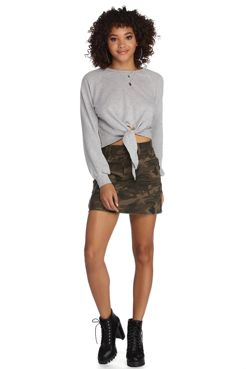 Knotty Intentions Cropped Sweatshirt