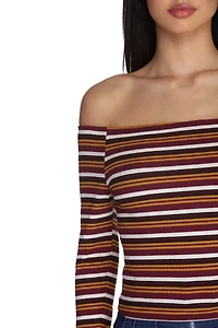 All That Stripe Crop Top
