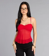 Always Cute Chiffon Babydoll Top