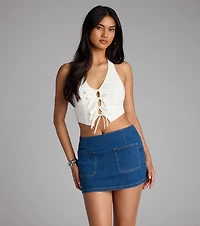 She’s The Moment Tie-Front Halter Top