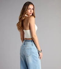 Zip Me Up Halter Corset Top