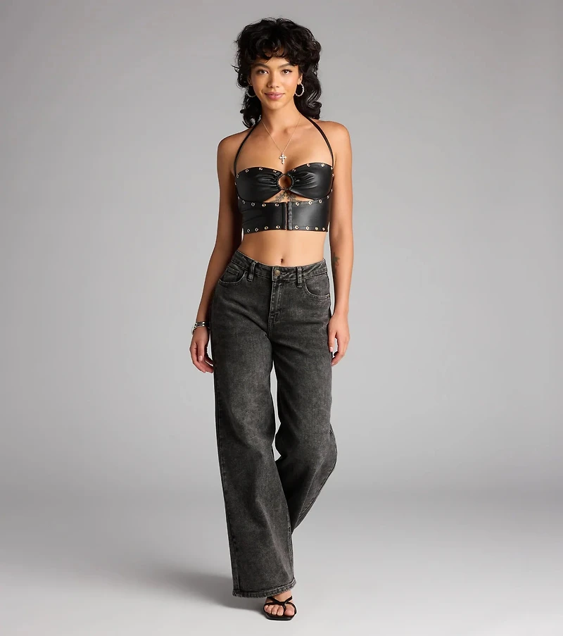 No Apologies Grommet Halter Top