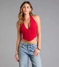 Tempting Style Halter Corset Top
