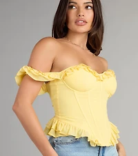 Enchanted Beauty Off-The-Shoulder Corset Top