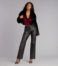 Velvet Crush Halter Bustier Top