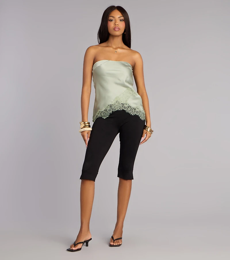 Silky Shine Satin Tube Top