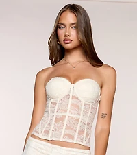 Daydream Worthy Floral Tulle Bustier