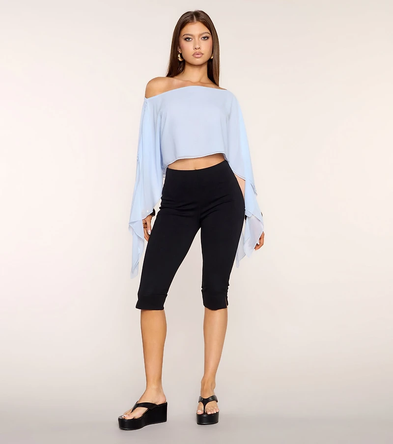 Flowy Mood Chiffon Ruffle Poncho