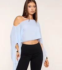 Flowy Mood Chiffon Ruffle Poncho