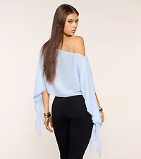 Flowy Mood Chiffon Ruffle Poncho