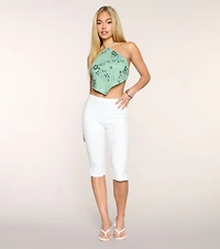 Too Pretty Tie-Back Sequin Halter Top
