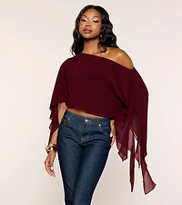 Flowy Mood Chiffon Ruffle Poncho