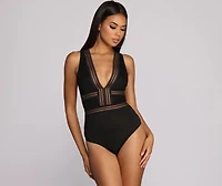 Go Deep Lace V Bodysuit