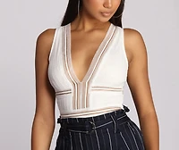 Go Deep Lace V Bodysuit