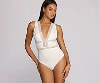 Go Deep Lace V Bodysuit