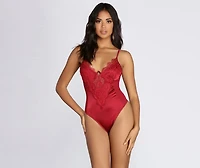 Satin Crochet Bodysuit