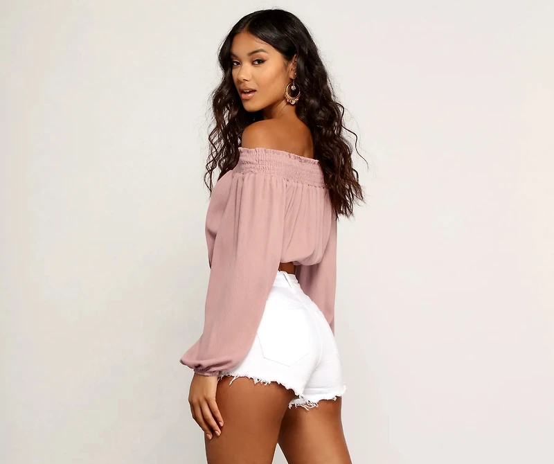 Free Spirit Smocked Crop Top