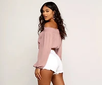 Free Spirit Smocked Crop Top