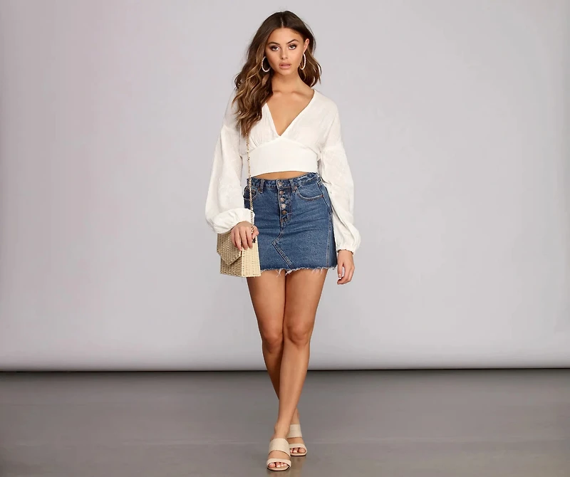 Ibiza Cutout Cotton Gauze Top