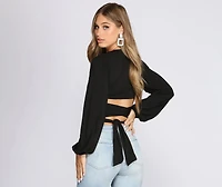 Club Crop Ring Front Top