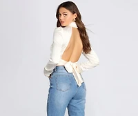 Such A Romantic Satin Blouse