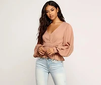 Vacay Now Smocked Waist Blouse
