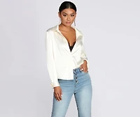 The Classic Satin Blouse
