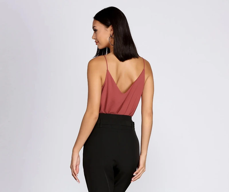 Let Loose V Neck Bodysuit