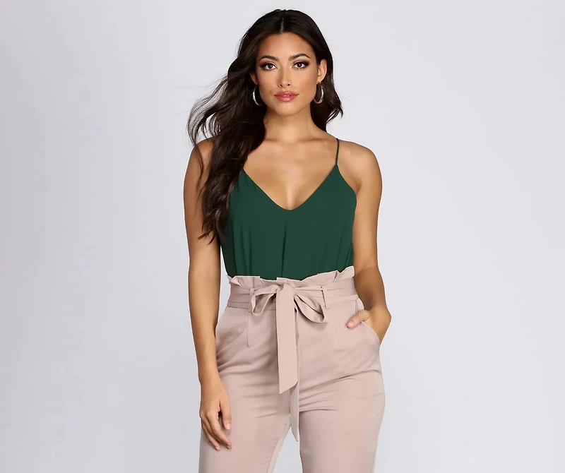 Let Loose V Neck Bodysuit